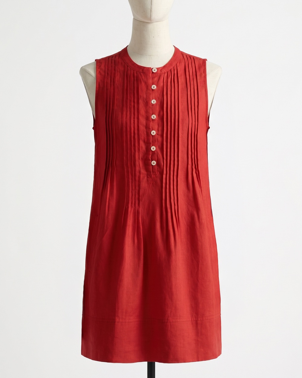 100% European Linen Sleeveless Swing Dress